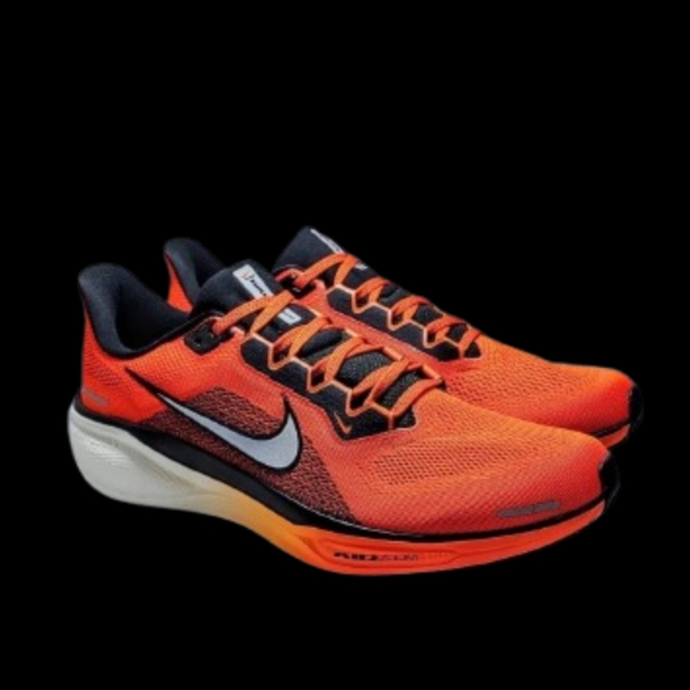 Nike Air Zoom Pegasus 41 Running Mens Size 9.5 Safety Orange Black Silver